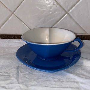 Like new Blue Heart Mary Kay Cup Saucer Set